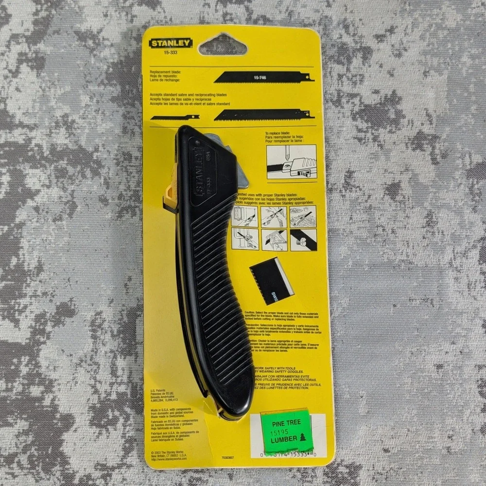 Stanley 15-333 Folding Pocket Saw Black Yellow USA Made New Old Stock - Picture 6 of 10